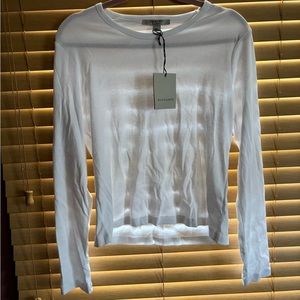 All saints white long sleeve tee NWT